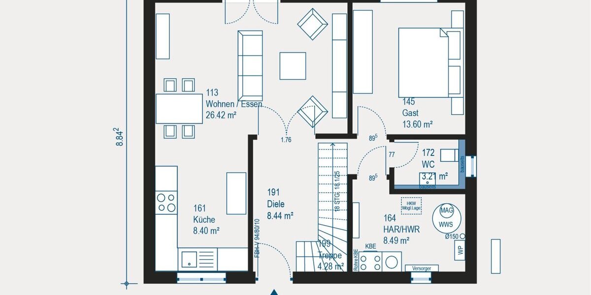 Individuell gestaltetes Einfamilienhaus in Kleinenbroich - Flexibilität trifft Qualität und Sicherheit - Einfamilienhaus Kleinenbroich Kleinenbroich | Angebot:27474202
