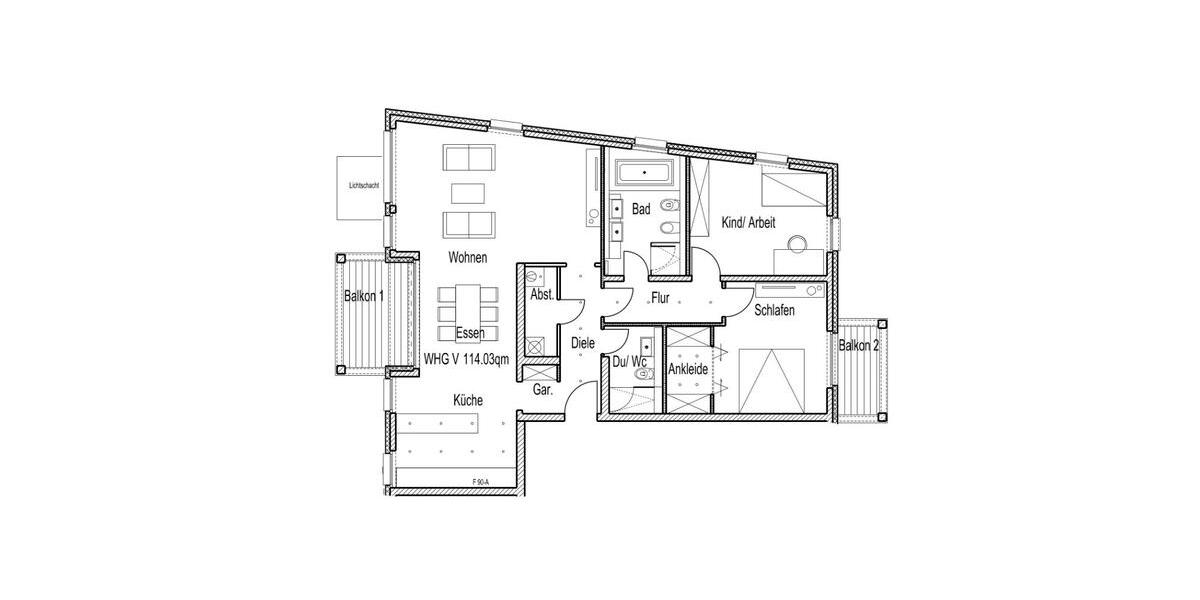 Etagenwohnung Düsseldorf Stadtbezirk 9 - 3 Zimmer, 114 m&sup2;, 705.000&euro; | Angebot:27496088