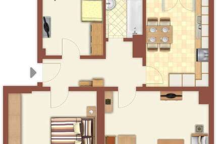 Wohnung Mönchengladbach Heyden - 3 Zimmer, 68 m&sup2;, 719&euro; | Angebot:27485627