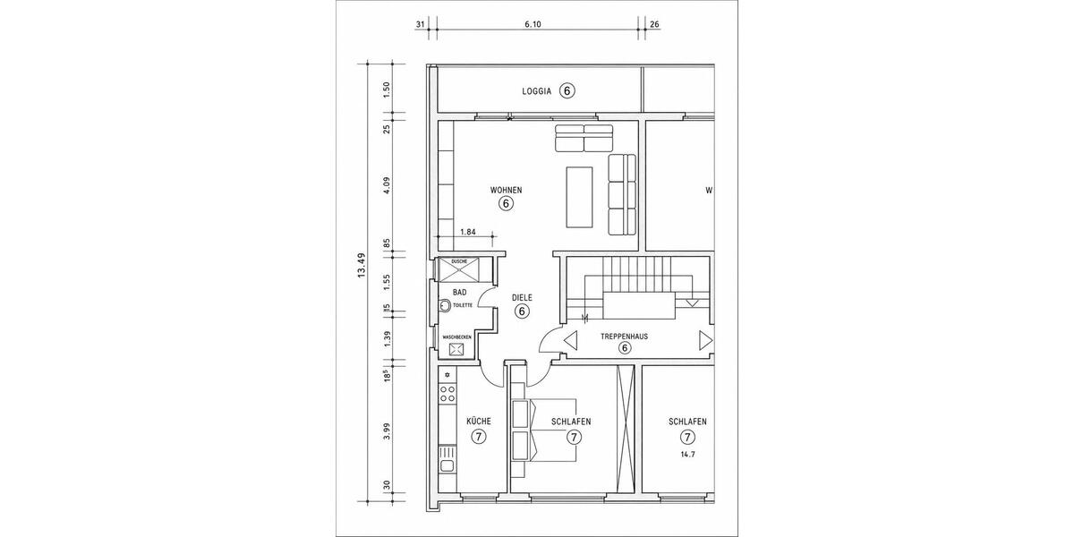 Hochparterre Meerbusch - 2 Zimmer, 62 m&sup2;, 290.000&euro; | Angebot:27495631