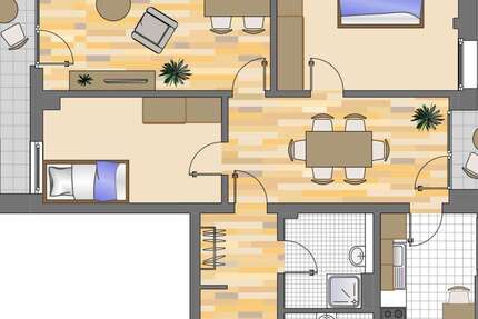 Wohnung Düsseldorf Hassels - 3 Zimmer, 78 m&sup2;, 899&euro; | Angebot:27485532