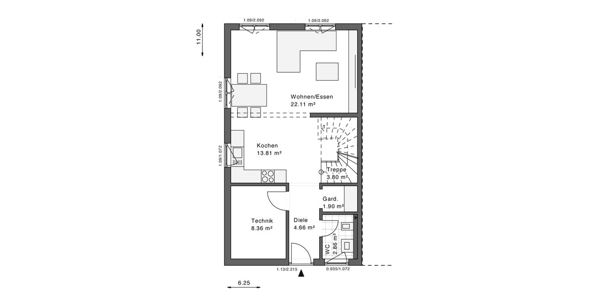 Doppelhaushälfte Mönchengladbach Nord - 3 Zimmer, 115 m&sup2;, 2.299&euro; | Angebot:23598377