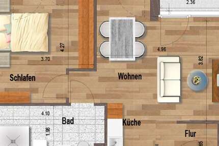 Wohnung Mönchengladbach Westend - 2 Zimmer, 54 m&sup2;, 744&euro; | Angebot:27426359