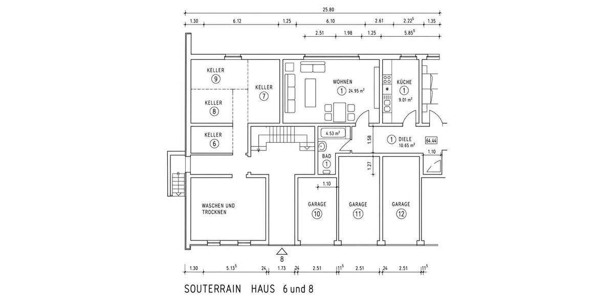 Hochparterre Meerbusch - 2 Zimmer, 62 m&sup2;, 290.000&euro; | Angebot:27495631