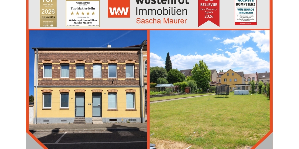 Wohnportfolio mit Entwicklungspotenzial: 2 vermietete MFH + genehmigtes Neubauprojekt - Mehrfamilienhaus, Wohnhaus Bedburg | Angebot:27452237