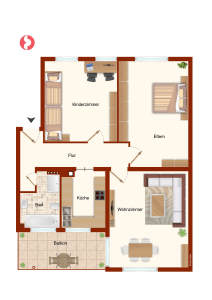 DG-3 Raum Wohnung Innenstadtlage-Eicken - 3- Mönchengladbach Nord | Angebot:27384388