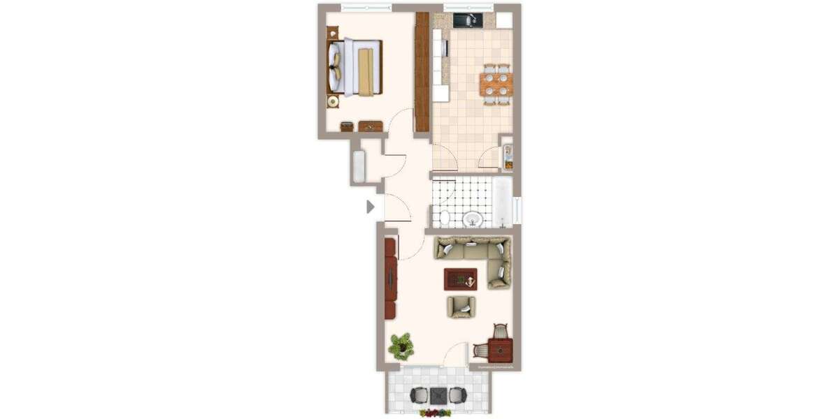 Etagenwohnung Mönchengladbach Bonnenbroich-Geneicken - 2 Zimmer, 63 m&sup2;, 659&euro; | Angebot:27485628
