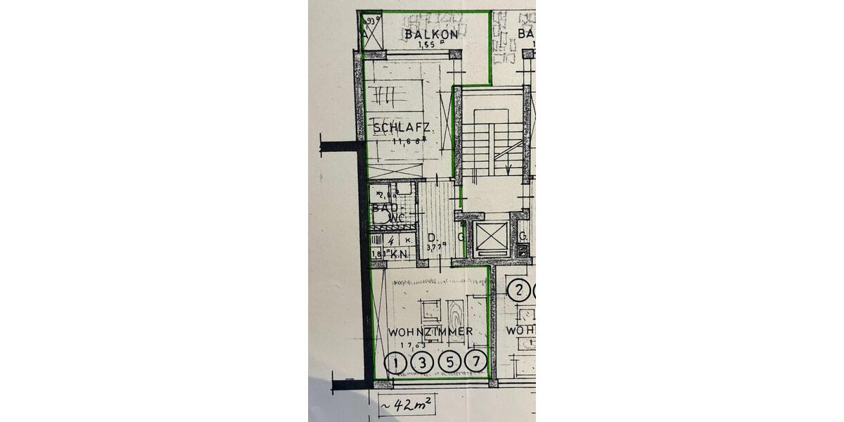 Etagenwohnung Düsseldorf Derendorf - 2 Zimmer, 42 m&sup2;, 250.000&euro; | Angebot:27458472