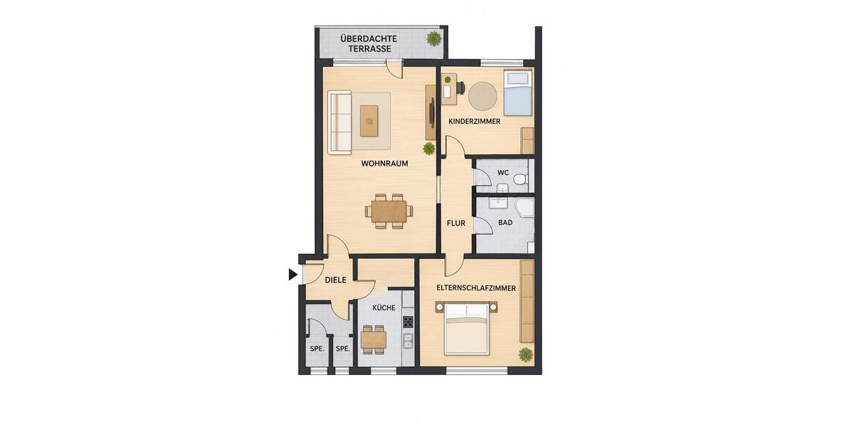 Etagenwohnung Neuss Augustinusviertel - 3 Zimmer, 77 m&sup2;, 221.000&euro; | Angebot:27435074